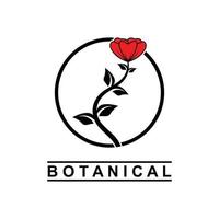 botânico logotipo ilustração para beleza natural orgânico marca vetor