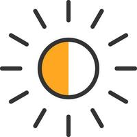 design de ícone de vetor de luz solar
