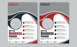 panfleto de negócios modelo de panfleto corporativo forma geométrica panfleto círculo conceitos coloridos abstratos vetor