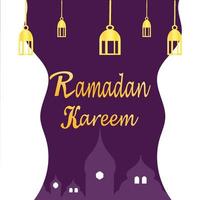 Ramadã kareem poster fundo vetor ilustração Projeto cumprimento cartão. social meios de comunicação postar modelo Ramadhan mubarak. feliz piedosos Ramadã. a mês do jejum para muçulmanos