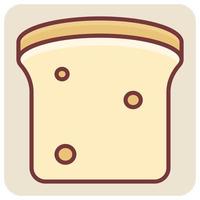 preenchidas cor esboço ícone para pão fatiar. vetor