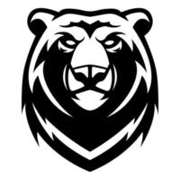 Urso logotipo vetor ícone símbolo modelo Projeto Preto e branco ilustração