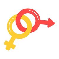 vetor de símbolo de gênero masculino e feminino, ícone de relacionamento