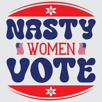 desagradável mulheres voto vetor