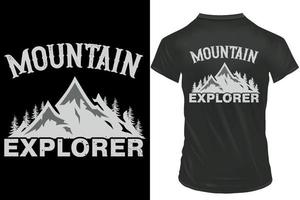 montanha explorador vintage camiseta projeto, ao ar livre atividade dentro região selvagem símbolos Projeto modelo, vetor ilustração. montanha vetor camiseta Projeto.