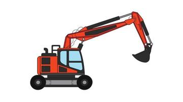 vetor ilustração cor crianças construção mini Tamanho rodado escavadora construção máquina clipart