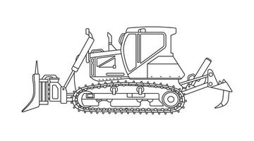 mão desenhado vetor ilustração cor crianças construção pequeno escavadora máquina clipart