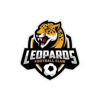 leopardos mascote para uma futebol equipe logotipo. vetor ilustração