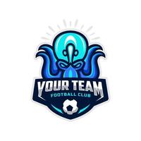 polvo mascote para uma futebol equipe logotipo. vetor ilustração.