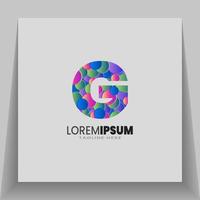 g carta logotipo colorida com círculo geométrico formas. moderno abstrato logotipo modelo, para marca identidade símbolo marca. vetor