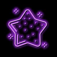 Estrela geléia doce gomoso néon brilho ícone ilustração vetor