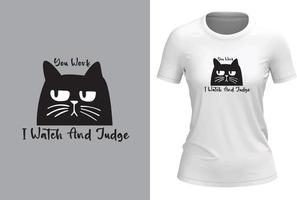 vetor gato t camisa Projeto para mulher