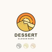 sobremesa logotipo Projeto com uma único conceito, para culinária o negócio vetor