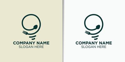 Comida idéia logotipo Projeto modelo, restaurante logotipo inspiração vetor