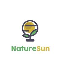 Sol natureza logotipo vetor