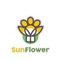 logotipo da flor do sol vetor