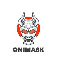 logotipo da máscara oni vetor