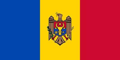 ilustração simples da bandeira da moldávia para o dia da independência ou eleição vetor