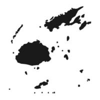mapa de fiji altamente detalhado com bordas isoladas no fundo vetor