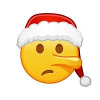 Natal deitado face ampla Tamanho do amarelo emoji sorrir vetor