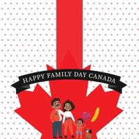 feliz dia da família canadá vetor