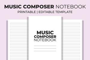 música compositor caderno vetor