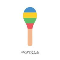 instrumentos musicais de brinquedo desenhados à mão para crianças. ilustração vetorial plana de maracas vetor