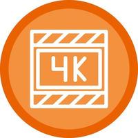 design de ícone de vetor de filme 4k