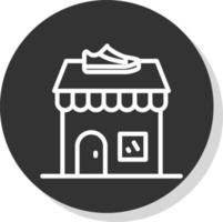 design de ícone vetorial de loja de sapatos vetor