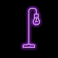 elétrico mesa luminária néon brilho ícone ilustração vetor