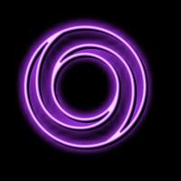 círculo impossível geométrico forma néon brilho ícone ilustração vetor