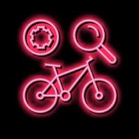 complexo bicicleta manutenção néon brilho ícone ilustração vetor