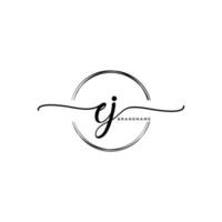 inicial ej feminino logotipo coleções modelo. caligrafia logotipo do inicial assinatura, casamento, moda, joalheria, butique, floral e botânico com criativo modelo para qualquer companhia ou negócios. vetor