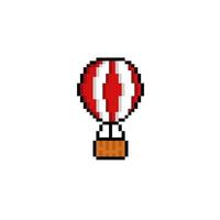 quente ar balão dentro pixel arte estilo vetor