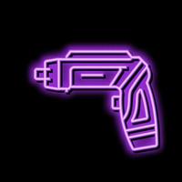 ilustração de ícone de brilho neon de equipamento de chave de fenda vetor