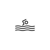 nadar ícone com esboço estilo vetor