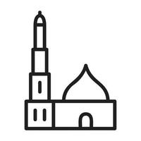 islâmico ícones linha arte vetor, Ramadã kareem elementos, eid Mubarak Projeto elementos, muçulmano oração, mesquita vetor