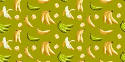 desenho animado desatado padronizar com suculento bananas em branco fundo. tropical na moda frutas. vetor contraste padronizar para tecidos, papeis de parede e seu criatividade.