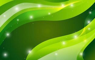 fundo verde abstrato com bela onda vetor