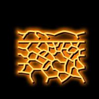 uyuni sal apartamentos néon brilho ícone ilustração vetor