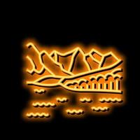 banff nacional parque néon brilho ícone ilustração vetor