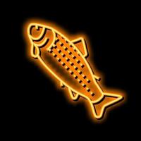 adulto salmão néon brilho ícone ilustração vetor