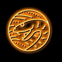 serpente chinês horóscopo animal néon brilho ícone ilustração vetor