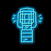 lanterna dispositivo néon brilho ícone ilustração vetor