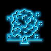 árvore Cuidado Serviços néon brilho ícone ilustração vetor