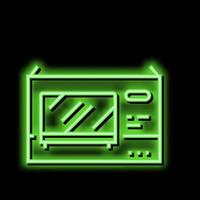 televisão plasma caixa néon brilho ícone ilustração vetor