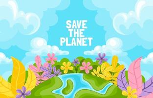 salve o fundo do planeta vetor