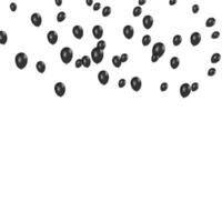 fundo preto de balões de sexta-feira. coleção de balões pretos realistas. ilustração vetorial legal para negócios, festa, aniversário ou feriados. ricos balões vip premium elegantes voando isolados vetor