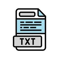 TXT Arquivo formato documento cor ícone vetor ilustração