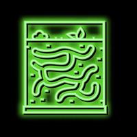 formiga animal néon brilho ícone ilustração vetor